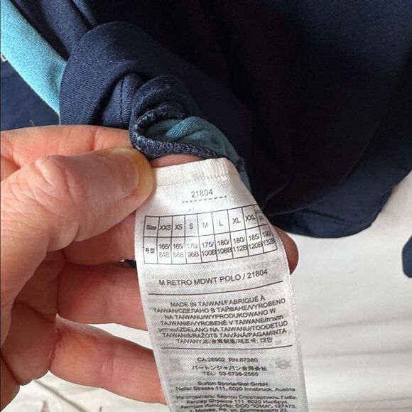 Burton Mid-weight Dry-ride Long Sleeve Polo. Size Small. - Picture 11 of 12